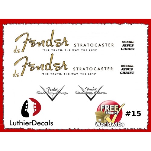 de Fender Stratocaster Christian Guitar Decal #15